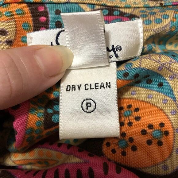 VTG Lilly Pulitzer‎ Size 2 Orange Blue Pink Paisley Silk V-neck Tie Back Dress - Picture 7 of 7